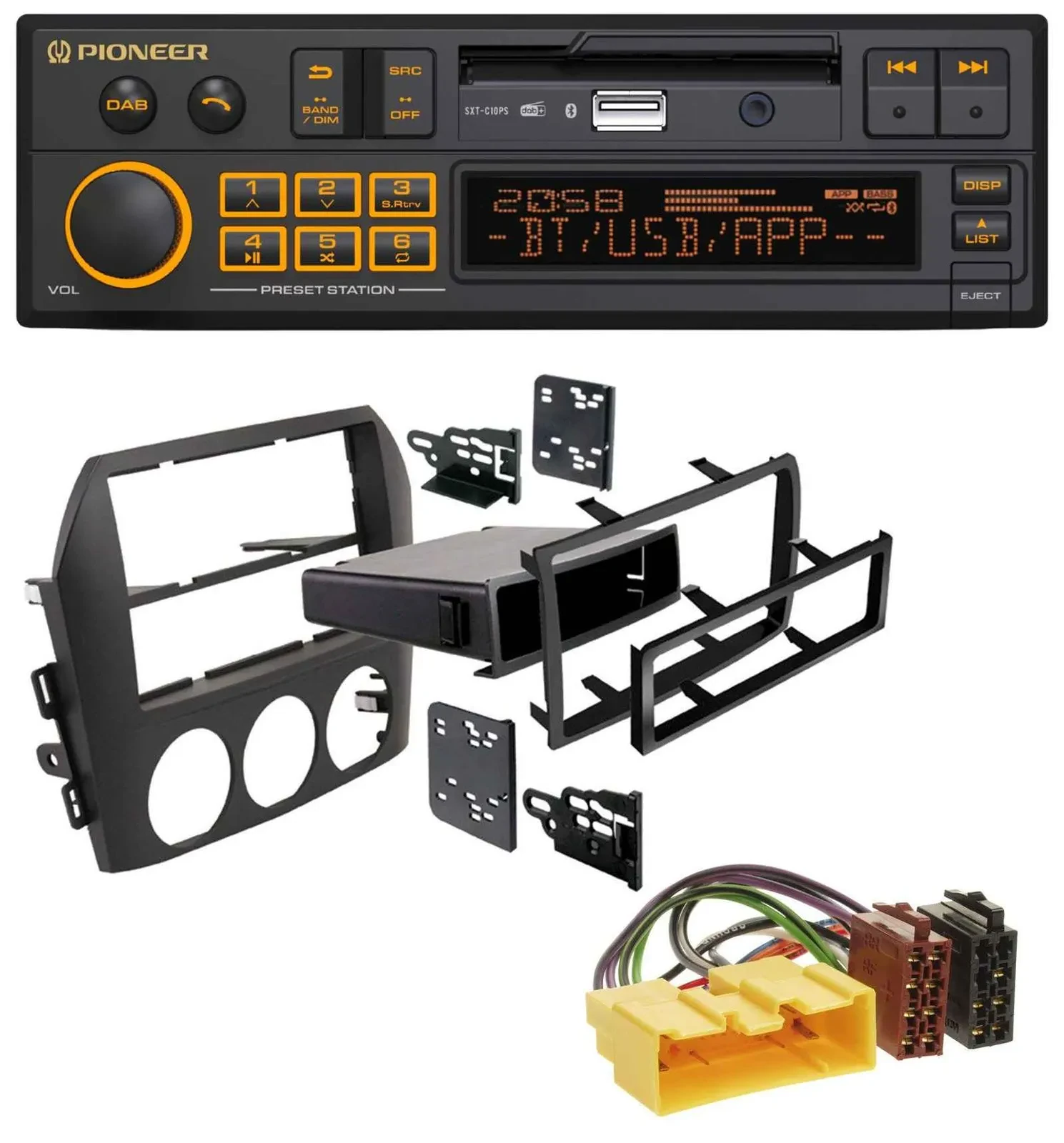 Pioneer DAB MP3 USB Bluetooth Autoradio für Mazda MX-5 (2005-2008)