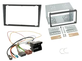 Einbauset Doppel DIN Autoradio für Opel Combo C Meriva Corsa C Tigra ab 2005 gra