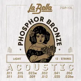 Струны для акустической гитары La Bella 7GP-12L Phosphor Bronze 11-50