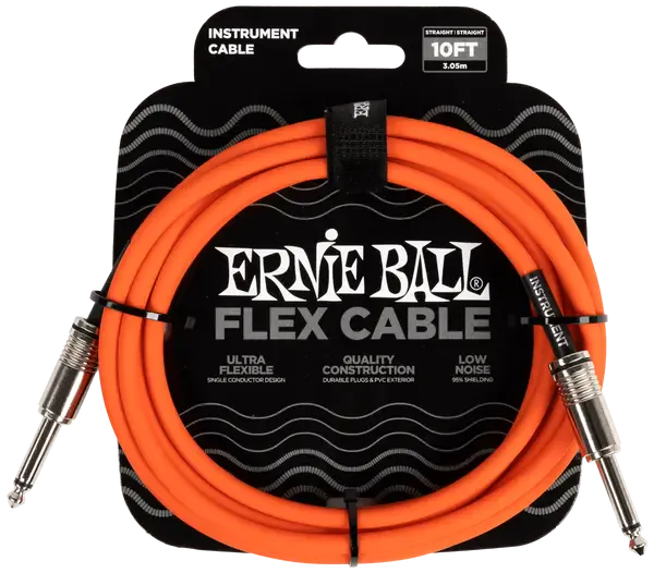 Инструментальный кабель Ernie Ball 6416 3м Flex Orange