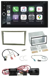 Blaupunkt DAB USB Bluetooth Lenkrad 2DIN TMC Navigation für Opel Corsa D satin-s