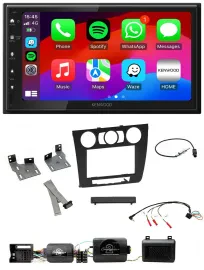Kenwood Lenkrad USB DAB 2DIN Bluetooth Autoradio für BMW 1er PDC man. Klima E87/