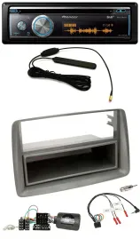 Pioneer CD USB Bluetooth DAB Lenkrad Autoradio für Fiat Panda 169 2007-2012 grau