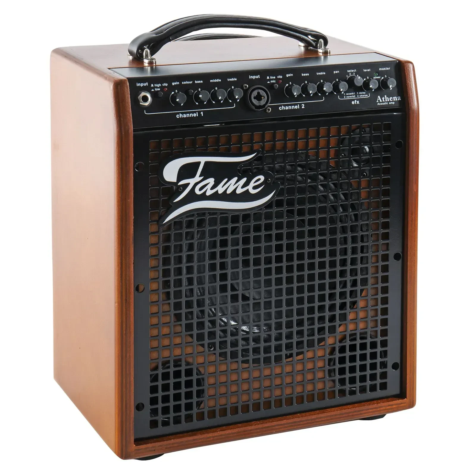 Комбоусилитель для акустической гитары Fame Audio Athena 50W, 2 канала, динамик 8", реверб, Aux