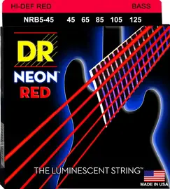 Струны для бас-гитары Neon Red  NRB5-45