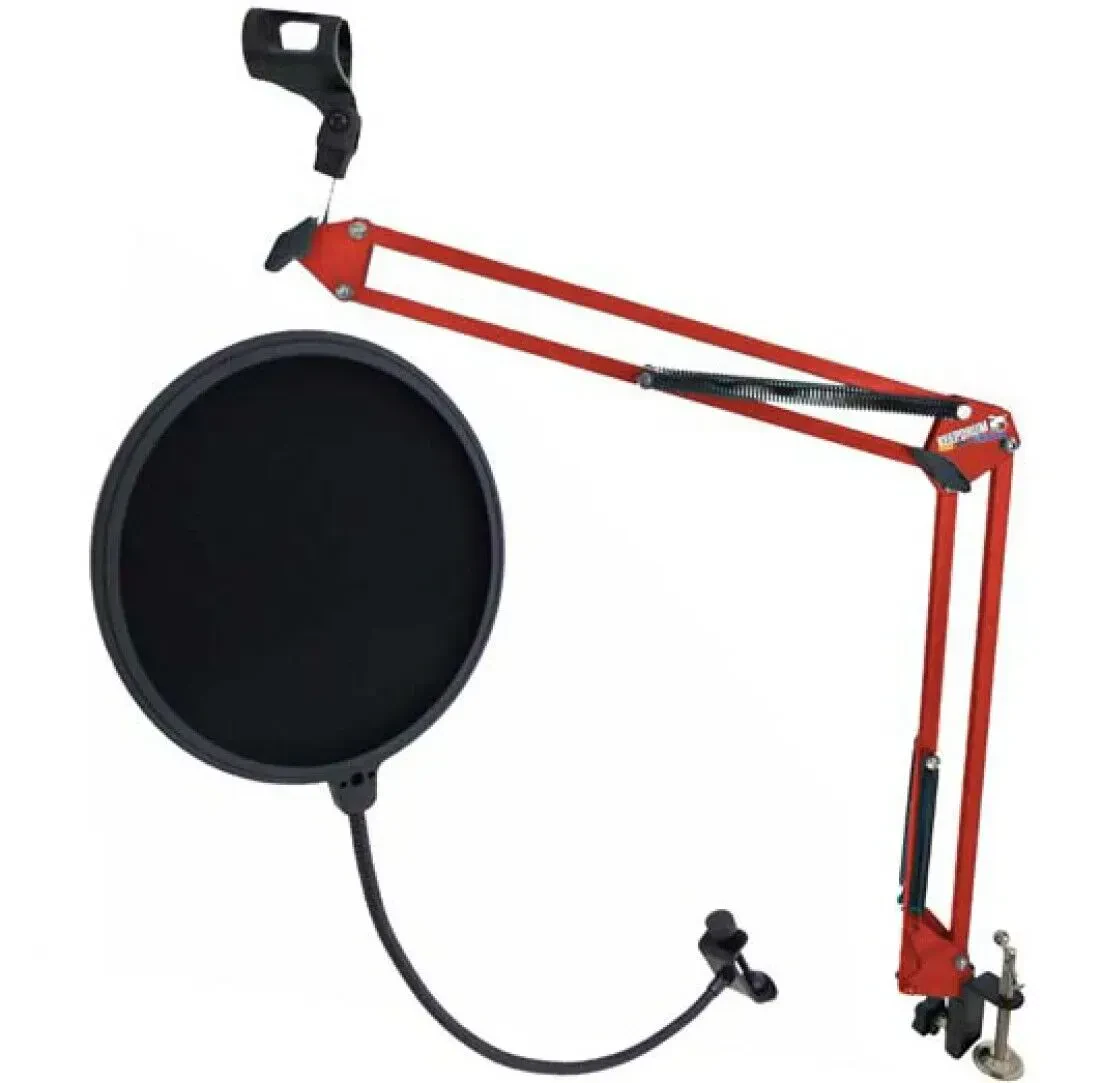 Стойка для микрофона keepdrum NB35 RD Red с поп-фильтром