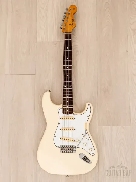 Электрогитара Fender Stratocaster 1962 Vintage Reissue JV ST62-65 SSS Olympic White w/gigbag Japan 1983