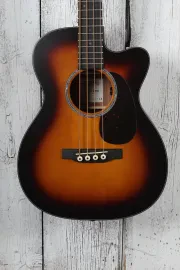 Martin 000C Jr-E Bass Burst 4 String Acoustic Electric Bass Guitar with Gig Bag