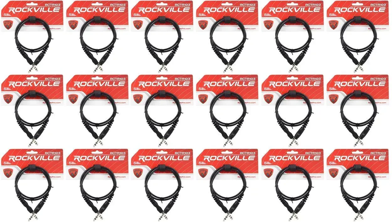 Коммутационный кабель Rockville RCTR103B Black 0.9 м (18 штук)