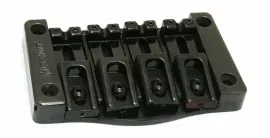 Hipshot 5T400B 4-String TransTone Flat Mount .750" Spacing Bass Bridge - BLACK