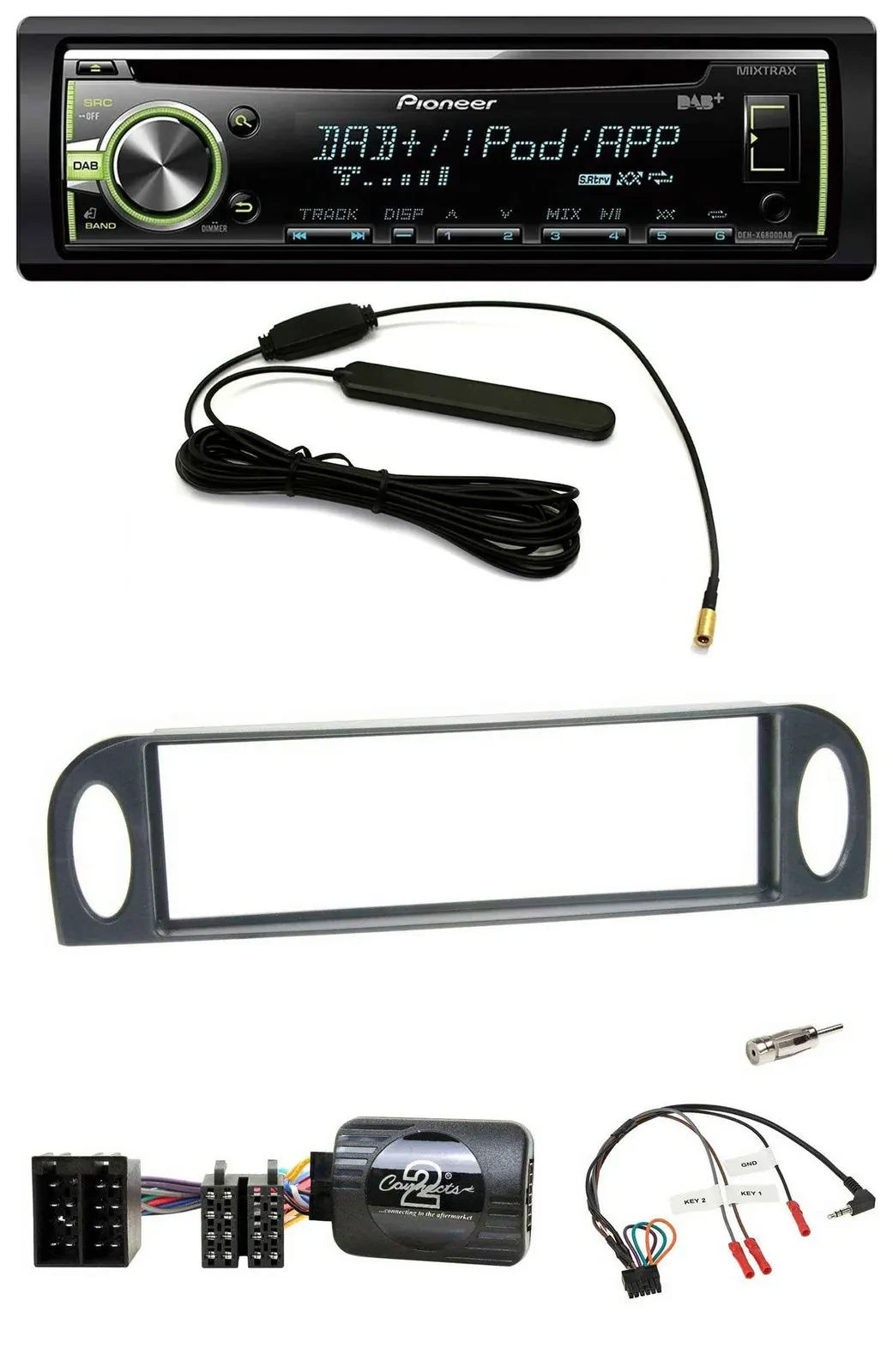 Pioneer MP3 USB CD DAB Lenkrad Autoradio für Citroen C5 2001-2005