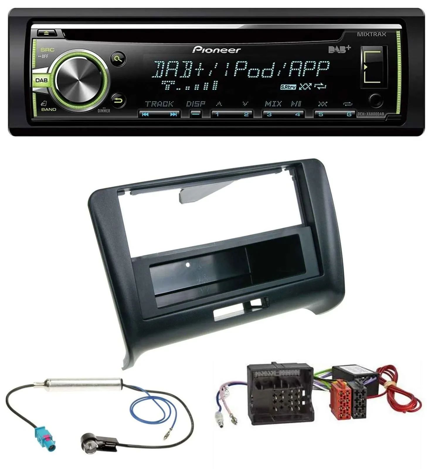 Pioneer DAB USB MP3 AUX CD Autoradio für Audi TT 06-14 Aktivsystem Quadlock