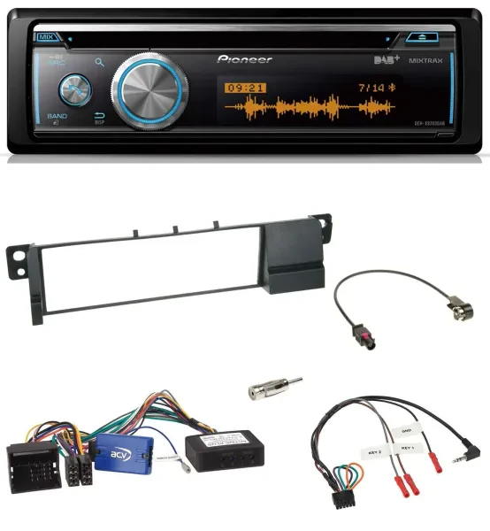 Pioneer Lenkrad DAB USB CD Bluetooth Autoradio für BMW 3er E46 01-07 schwarz