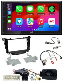 JVC Bluetooth USB Lenkrad 2DIN DAB Autoradio für Hyundai I30 ab 2017