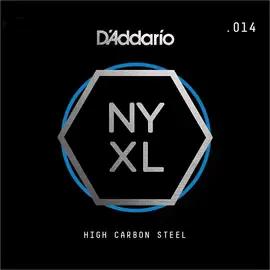 Струна для электрогитары D'Addario NYS014 NYXL Plain Steel Singles, сталь, калибр 14