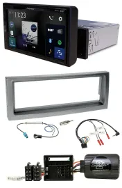 Pioneer DAB Lenkrad Bluetooth USB Autoradio für Citroen C5 ab 2005 grau-metallic