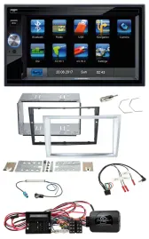 Blaupunkt SD USB TMC Bluetooth 2DIN Lenkrad Navigation für Opel Corsa D matt-chr