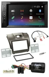 Pioneer Bluetooth Lenkrad USB 2DIN DAB DVD Autoradio für Isuzu D-Max ab 2012 gra