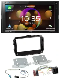 JVC DAB MP3 2DIN Bluetooth USB Autoradio für Alfa Romeo ISO ab 2013 piano