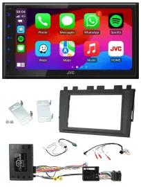 JVC Bluetooth 2DIN Lenkrad DAB USB Autoradio für VW Polo ab 2018 MIB II Infoadap