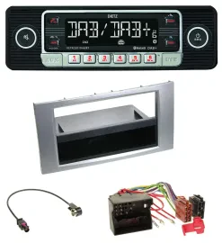 Dietz USB DAB MP3 Bluetooth Autoradio für Ford Kuga Fusion Transit 05-12 silber
