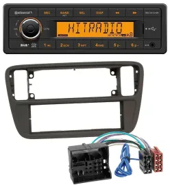 Continental 1DIN DAB MP3 AUX USB Autoradio für Seat Mii (ab 2011)