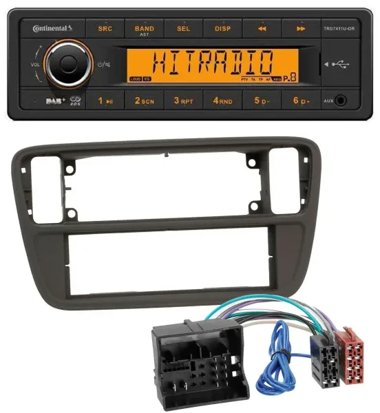 Continental 1DIN DAB MP3 AUX USB Autoradio für Seat Mii (ab 2011)