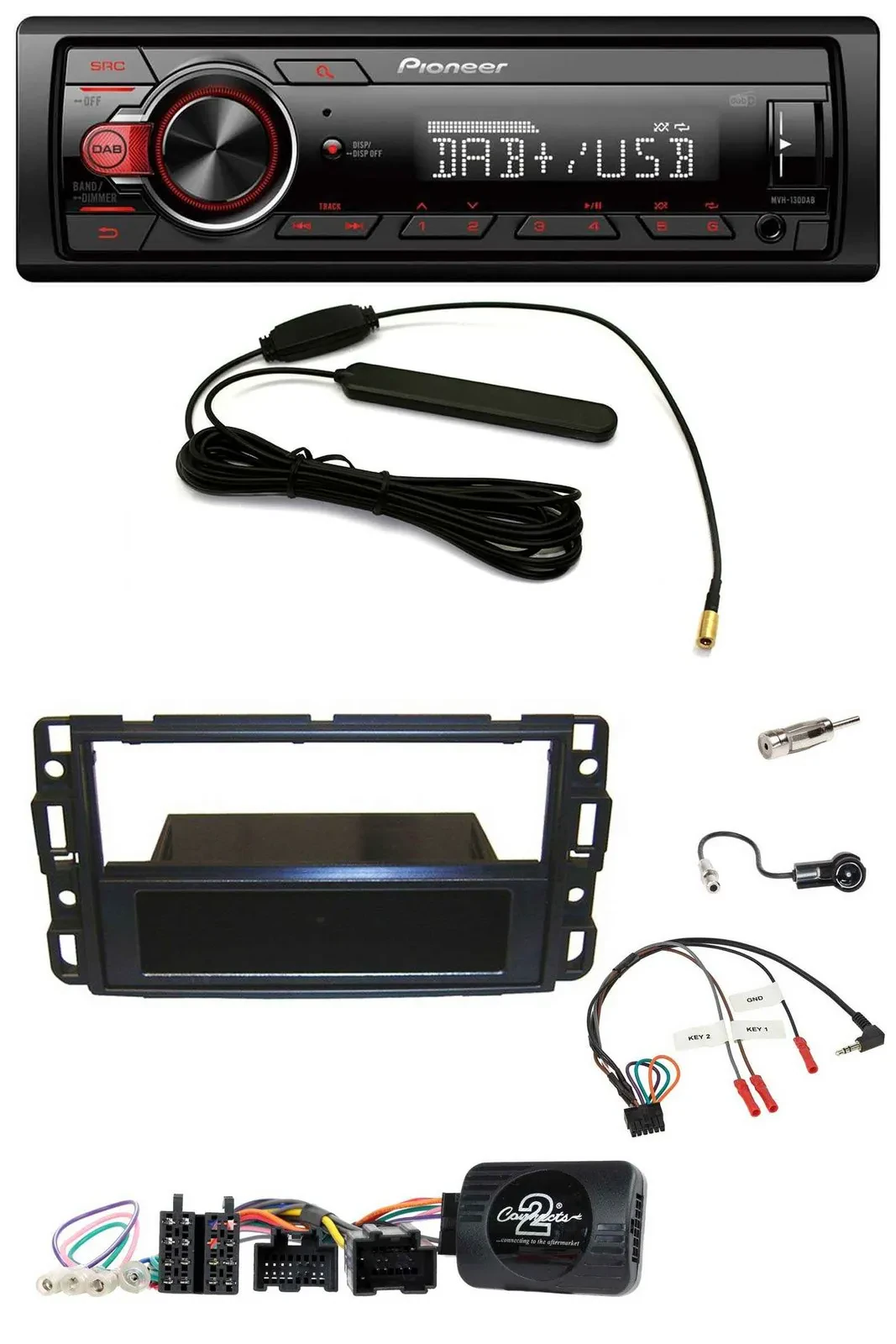 Pioneer MP3 DAB 1DIN Lenkrad USB Autoradio für Cadillac BLS YSCF 2006-2010