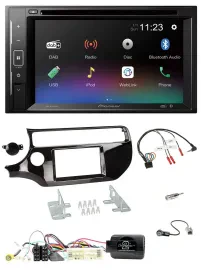 Автомагнитола для Kia Rio UB 2017–2023 Pioneer 2DIN, Bluetooth, DAB, DVD, USB, поддержка кнопок на руле