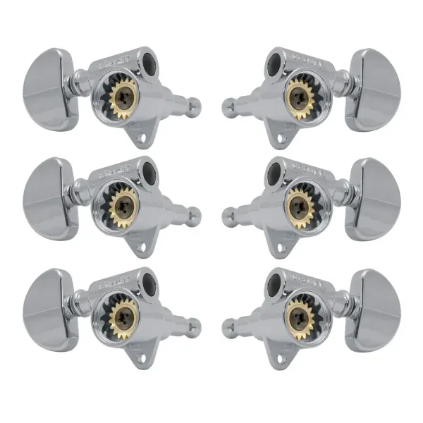 GROVER 102SVC Skeleton View Rotomatics - Guitar Machine Heads, 3 + 3 - Chrome
