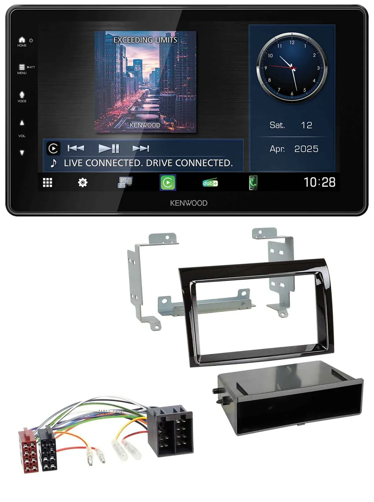 Kenwood MP3 Bluetooth USB DAB Autoradio für Fiat Ducato (06-10) - piano