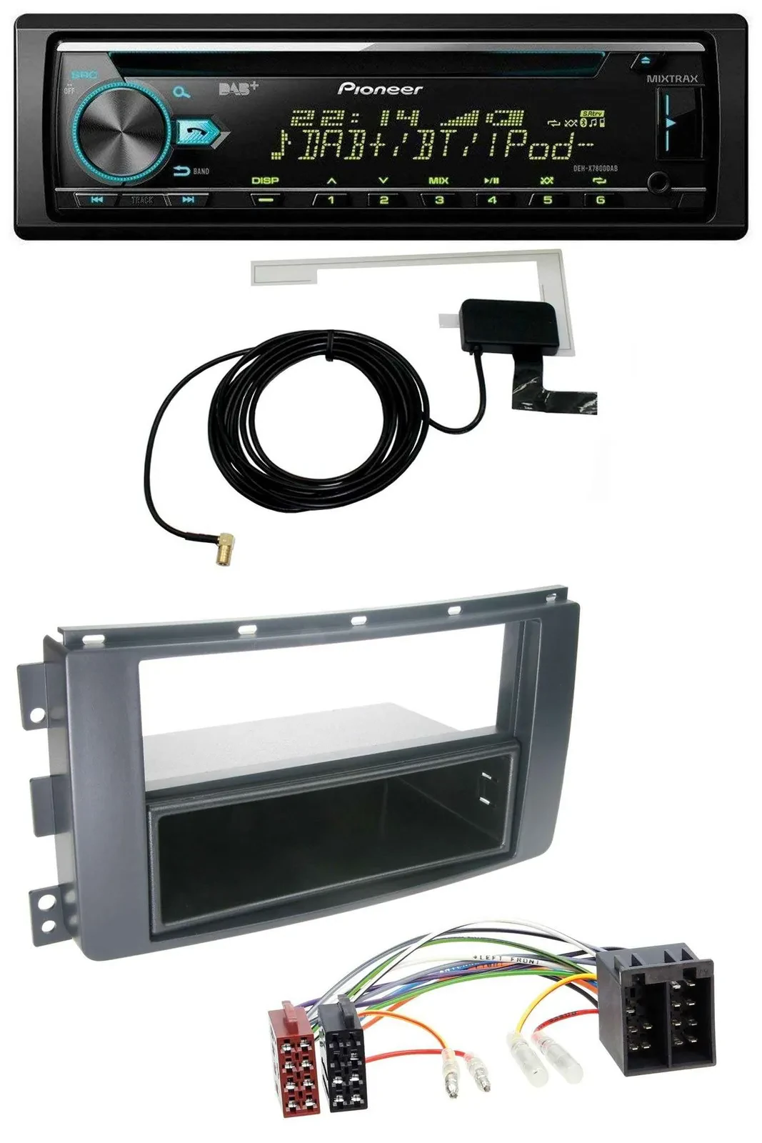 Pioneer MP3 AUX CD USB DAB Autoradio für Smart ForFour 454 ForTwo 451 ISO