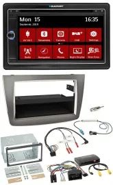 Blaupunkt Lenkrad DAB TMC 2DIN USB Bluetooth Navigation für Alfa Romeo Mito silb