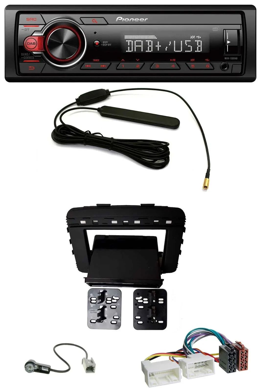 Автомагнитола для Kia Sorento (UM, с 03/2015) Pioneer 1-DIN, DAB, USB, AUX, MP3