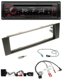 Kenwood Lenkrad CD USB Bluetooth DAB Autoradio für Audi A3 03-06 vollaktiv