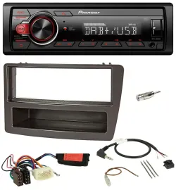 Pioneer MP3 1DIN DAB USB Lenkrad Autoradio für Honda Civic 04-06 anthrazit