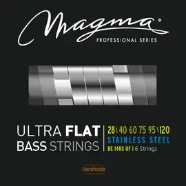 Струны для 6-струнной бас-гитары с плоской обмоткой 28-120 Magma Strings BE146SUF