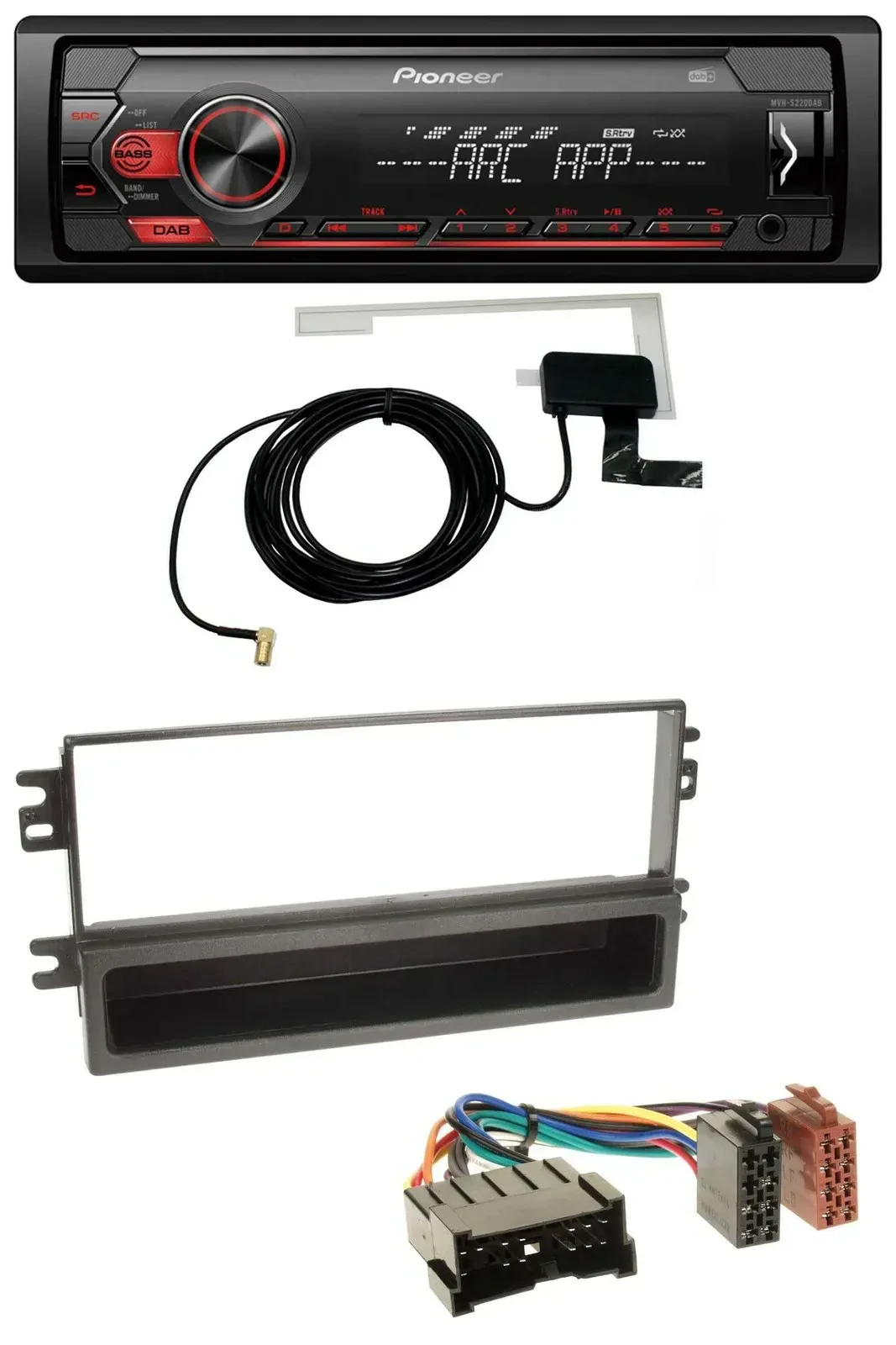 Автомагнитола Pioneer 1-DIN USB DAB MP3 AUX для Kia Carnival 2001–2006 и Carens с 2003