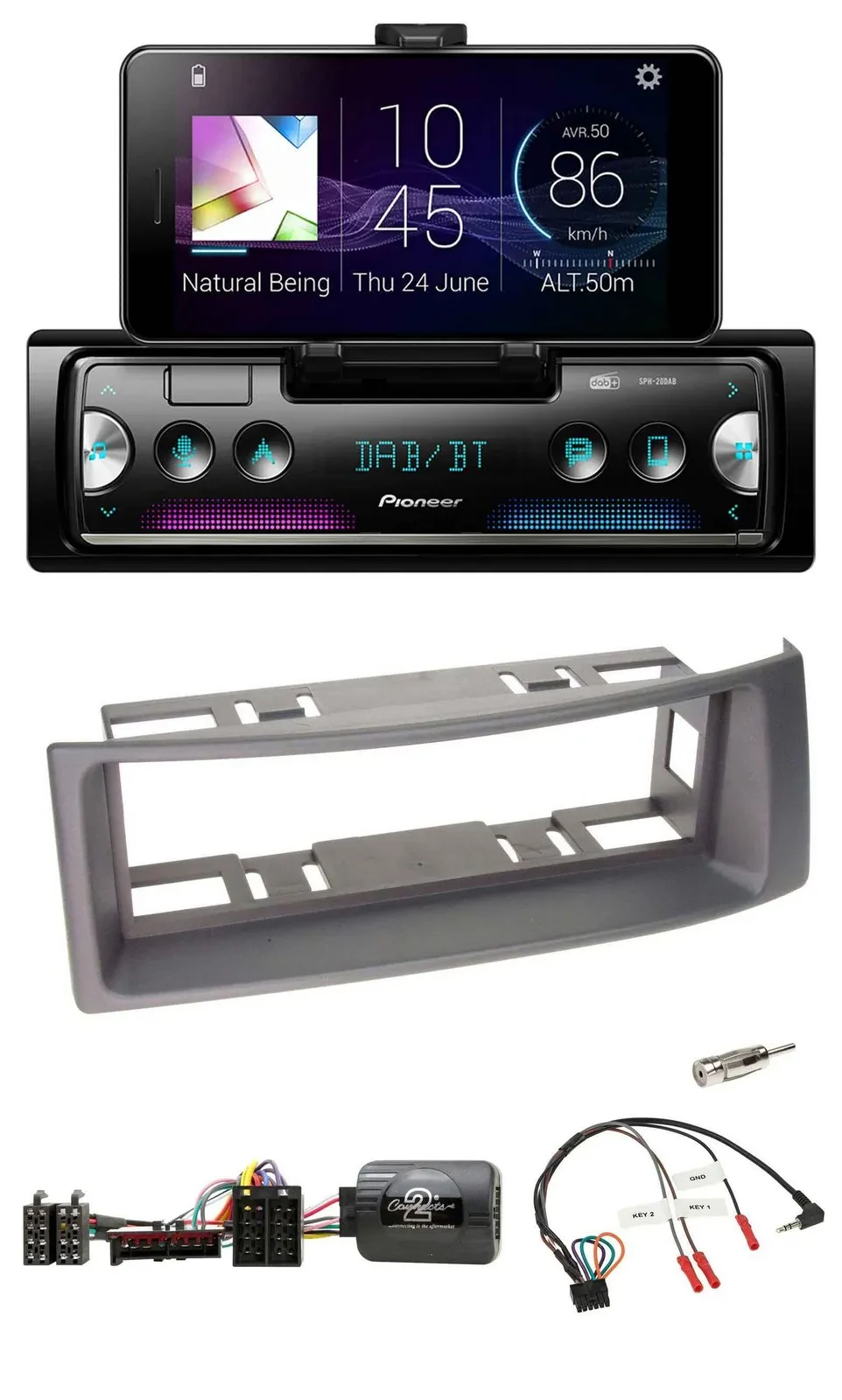 Pioneer USB Lenkrad Bluetooth DAB Autoradio für Renault Megane Scenic 96-00 anth