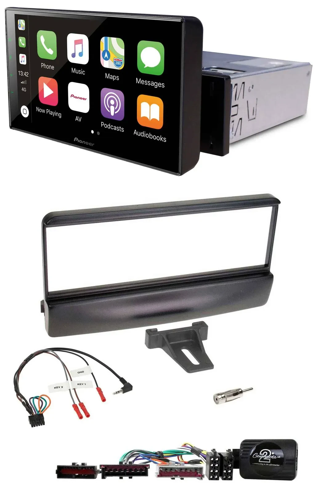 Pioneer Bluetooth Lenkrad DAB USB Autoradio für Ford Escort Focus schwarz