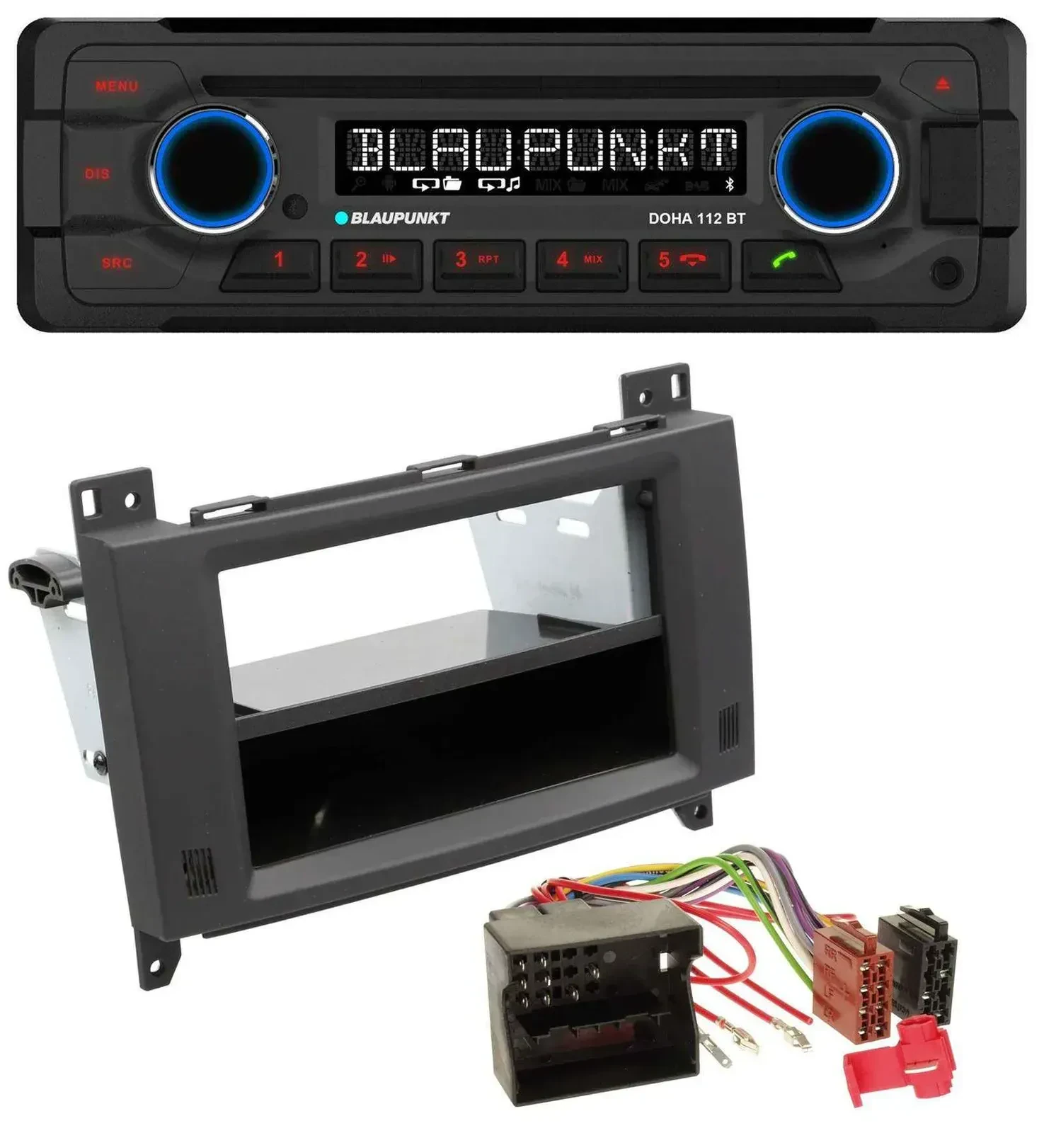 Blaupunkt AUX MP3 CD Bluetooth USB Autoradio für Mercedes A- B-Klasse Vito rubbe