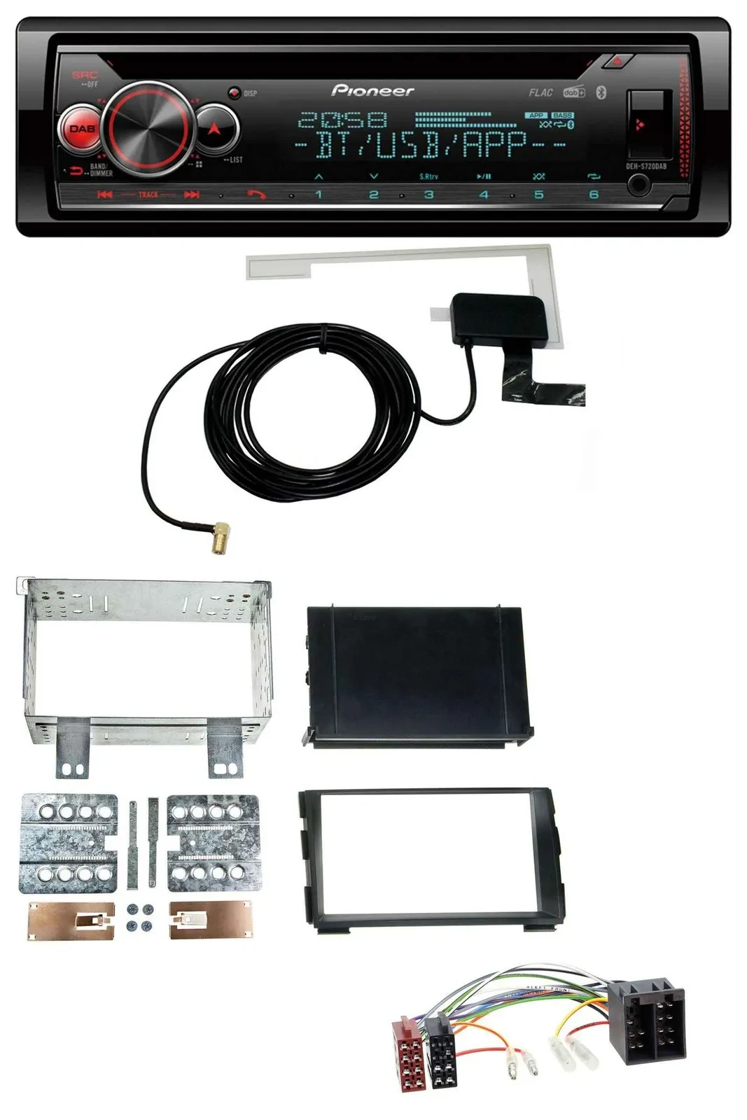 Pioneer DAB CD MP3 USB Bluetooth Autoradio für Kia Ceed 09-12 proCeed 11-13