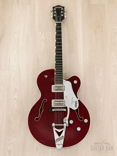 Электрогитара полуакустическая Gretsch Tennessee Rose G6119-1962FT Hollow HH Deep Cherry Stain w/case Japan 2005