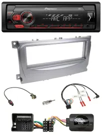 Pioneer DAB 1DIN MP3 Lenkrad USB Autoradio für Ford S-Max Mondeo 2007-2014 silbe