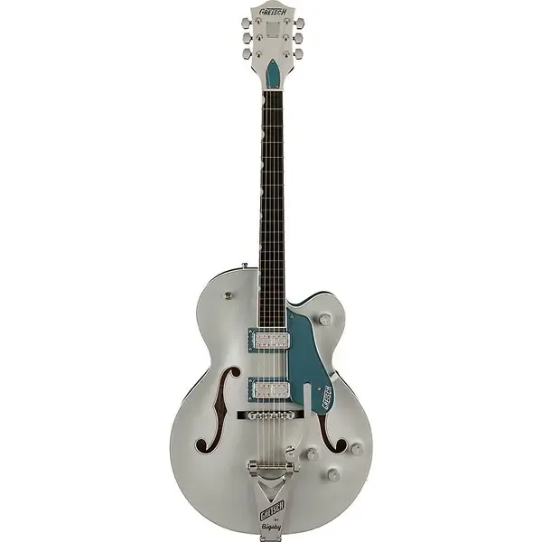 Электрогитара полуакустическая Gretsch G6118T-140 LTD 140th Anniv. Guitar W/Bigsby Two-Tone Pure/Stone Platinum