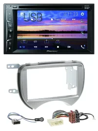 Pioneer Bluetooth 2DIN USB DVD DAB MP3 Autoradio für Nissan Micra 2010-2013 silb