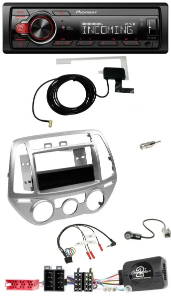 Pioneer MP3 Lenkrad CD DAB USB Autoradio für Hyundai i20 2012-2014 silber man. K