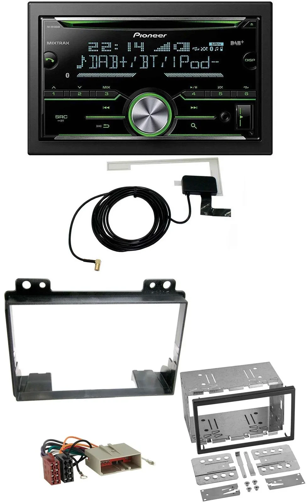 Автомагнитола Pioneer 2-DIN CD USB MP3 Bluetooth DAB для Ford Fiesta 2003–2005 и Fusion с 2002