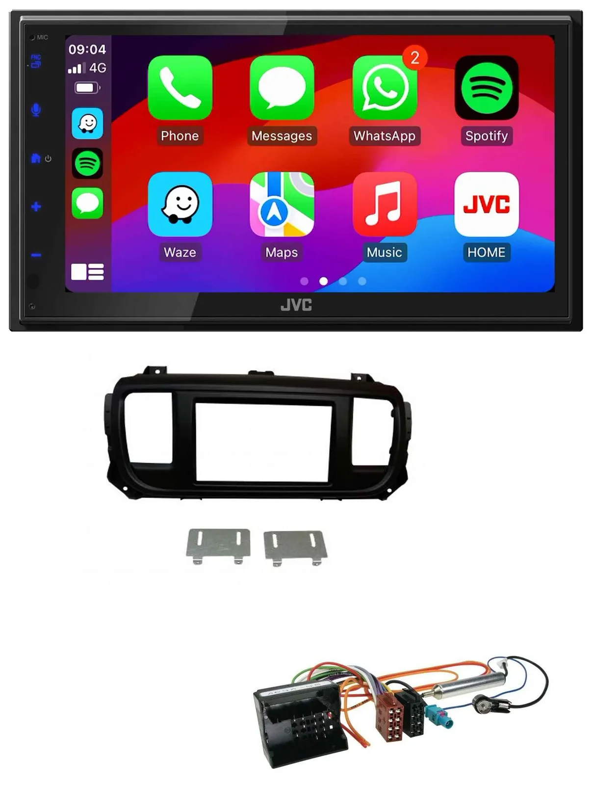 JVC Bluetooth 2DIN MP3 DAB USB Autoradio für Citroen Jumpy Dispatch Spacetourer