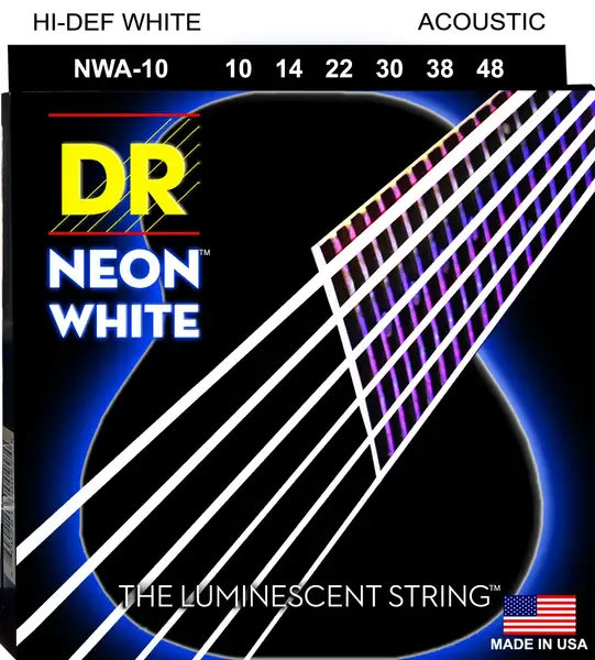Струны для акустической гитары DR Strings HI-DEF NEON DR NWA-10, 10 - 48